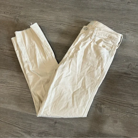 MOTHER High Waisted Rascal Ankle Fray Chalk It Up 27 - Picture 3 of 8